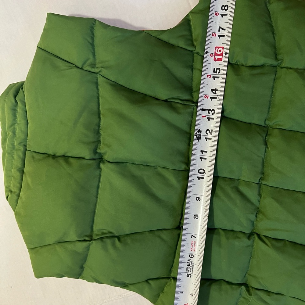Lilly Pulitzer Green Down Filled Full Zip Snap Pockets Karin Puffer Vest Size M - Picture 5 of 8